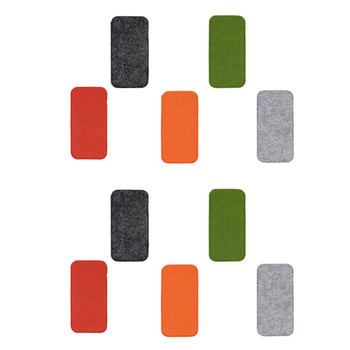 

10 Pcs Felt Glasses Case Sunglasses Bag Travel Storage Bag Reading Glasses Portable Pouch Pen Holder Accessories (Dark Gray +