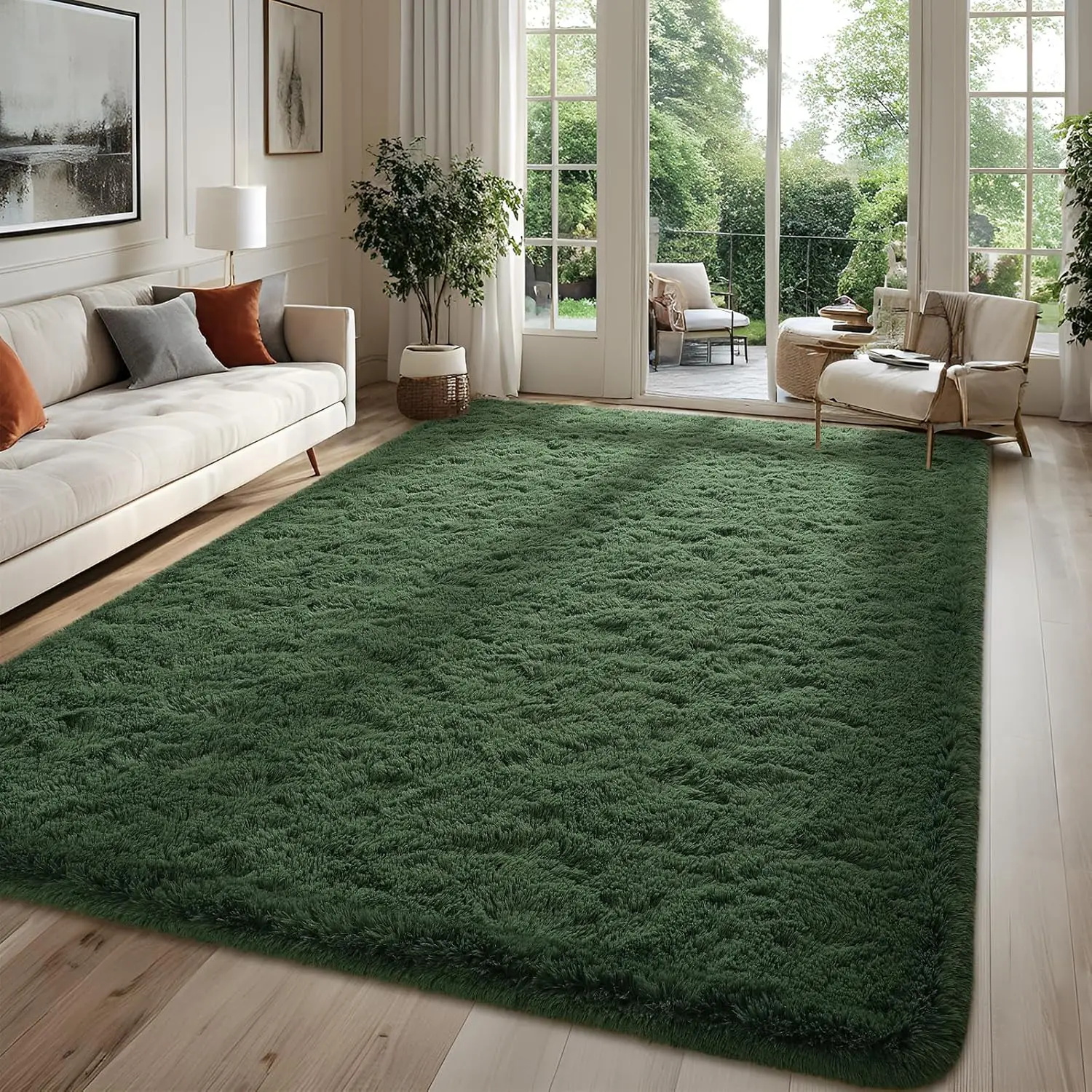 Fluffy Shaggy Rugs Plush Carpet for Girls Bedroom Soft Kids Room Carpets Large Bedside Rug Upgrade Non-Slip Rugs