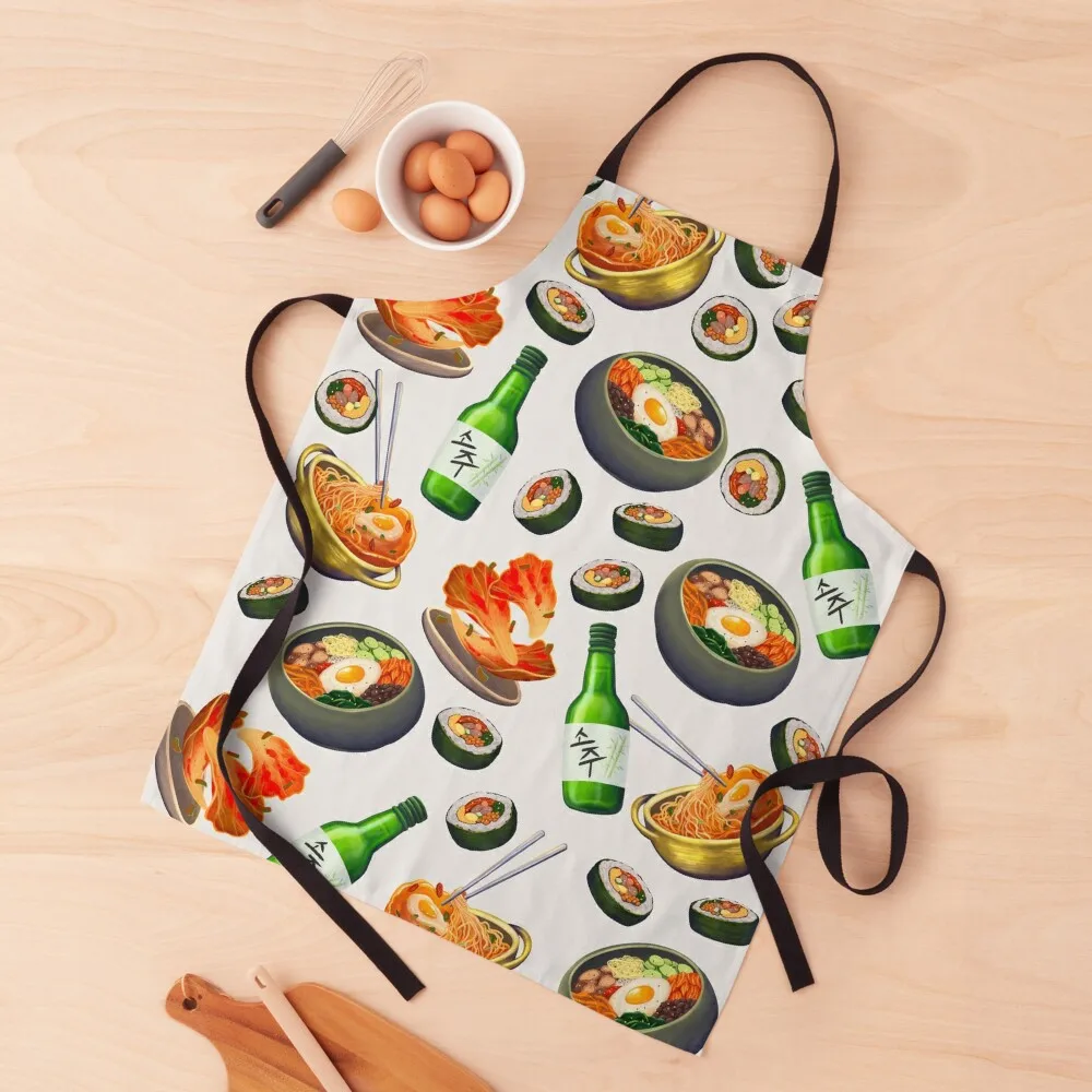 

Korean Food Set Apron Kitchens Accessories Kitchen Apron Professional Barber Apron