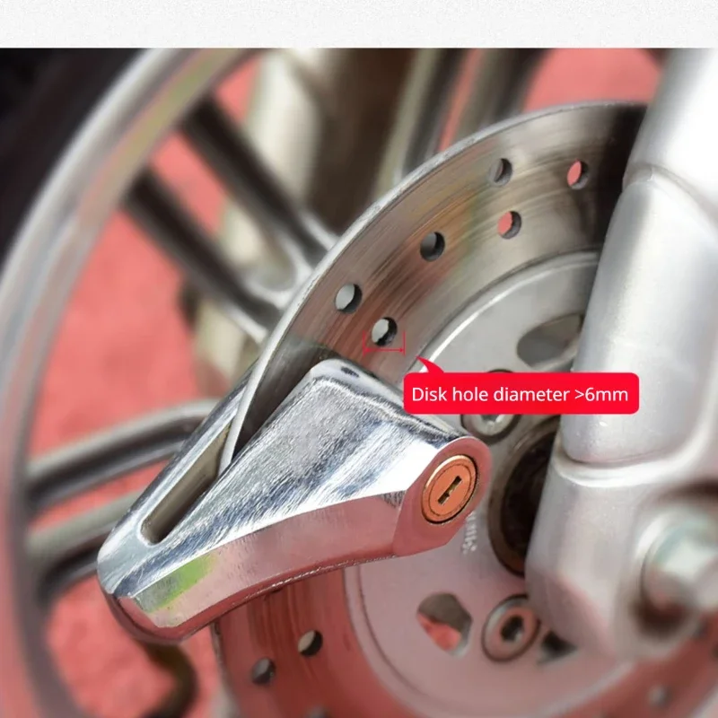 Secure Disc Brake and Wheel Lock for Motorcycles and Scooters - Heavy-Duty Anti-Theft Safety Padlock