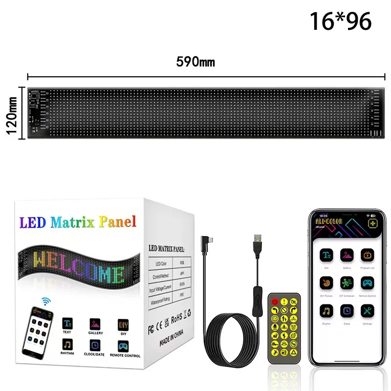16x96LED 12x59cm