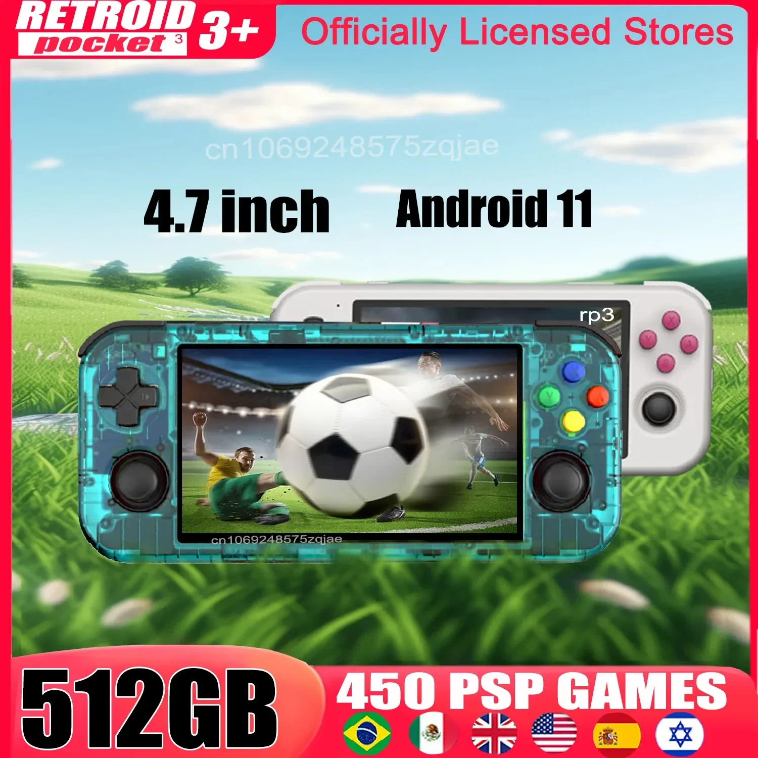 

Retroid Pocket 3 Handheld game consoles Da 4.7 Inch 3G+32GB RP3 Android11 720P HDMI WiFi 5G Game frontend 512G 70000 Game PSP