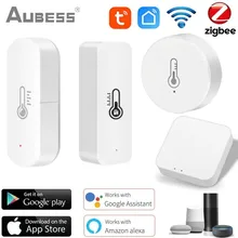 

Tuya Smart Temperature Humidity Sensor Home Security Work With Zigbee Gateway Hub Support Alice Alexa Google Home Assistant