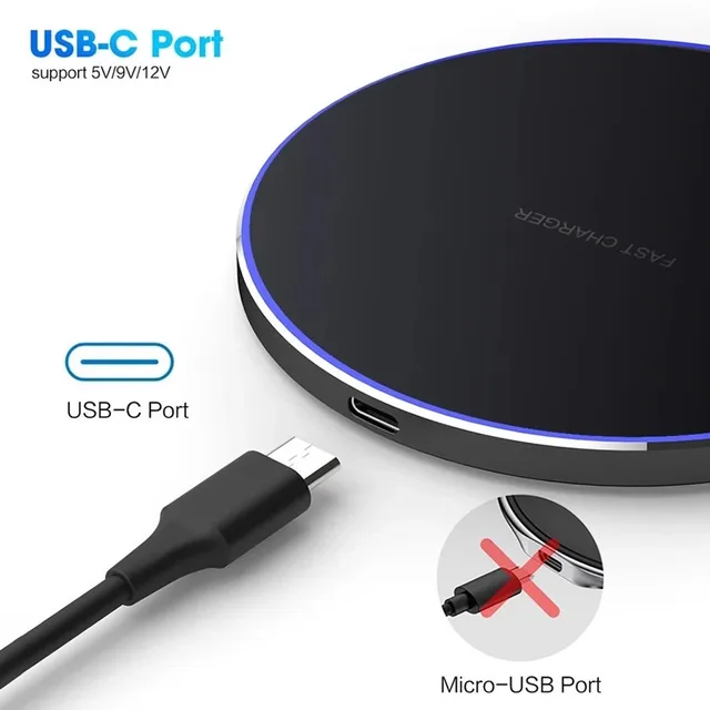 60W Wireless Charger For iPhone 13 12 11 Pro Xs Max Mini X Xr Induction Qi Fast Wireless Charging Pad For Samsung s8 s9 s10 note 2