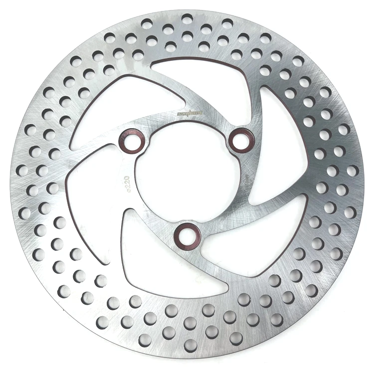 220mm 3 Hole Brake Disc Hole Spacing 70mm Stainless Steel Front Rear Rotor Disks For Universal Motorcycle Scooter Dirt Bike ATV