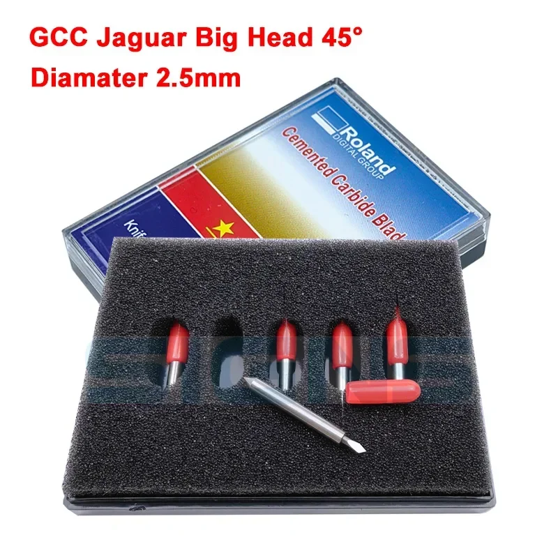 Cutting Plotter Vinyl Cutter Knife Holder Carbide Tungsten Big Head Blade 2.0 / 2.5mm Dia 30/45/60 for GCC Jaguar EXPERT 2 LX 132S, vinyl cutting plotter