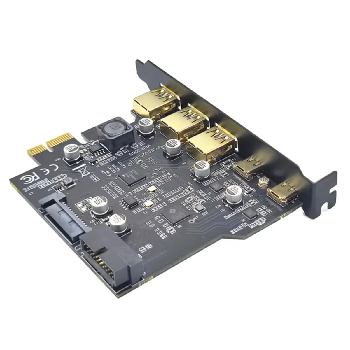 A04R-New Type C USB 3.2 Gen2 PCIE Card Hub USB 3.0 PCI Express Board PCI-E PCI E 3 Adapter Multiplier USB3 3.1 Controller