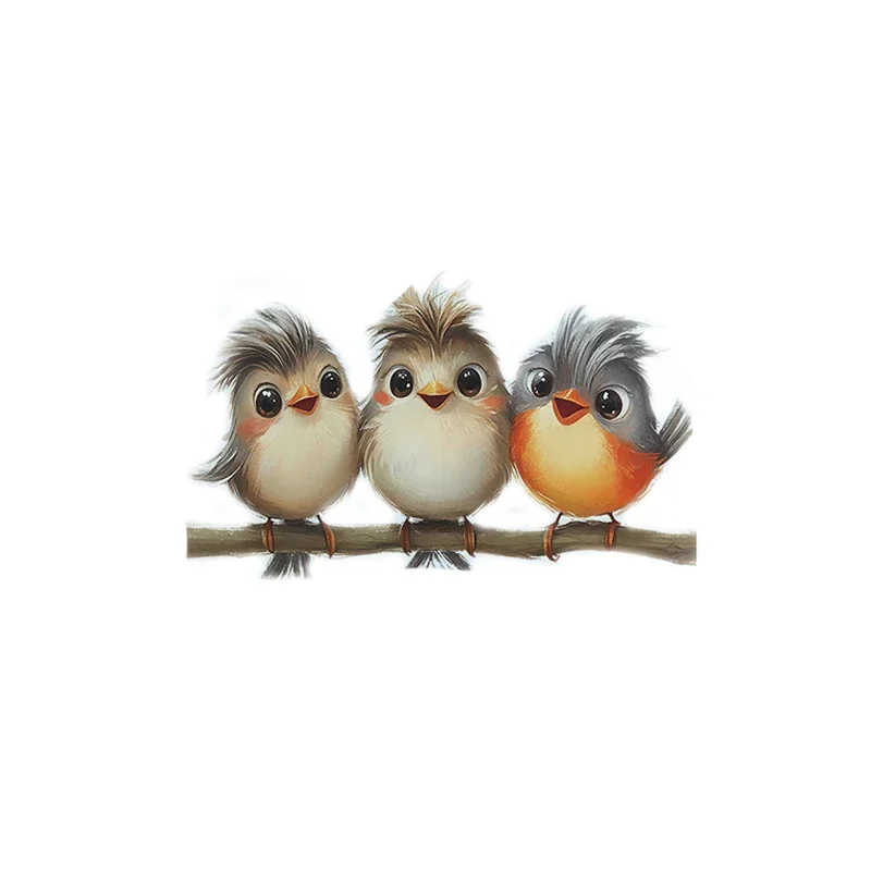 Cartoon Tree Branch Bird Wall Stickers Bathroom For Toilet Decoration Mural Living Room Cabinet Home Decor Self-adhesive Decals