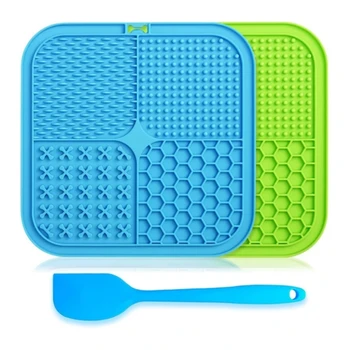 S27879bd12d7b489db0889eb79b75d0cbK.jpg 4in1 Dog Licking Mat Split Puzzle Designed Healthy Slowly Feeding Relief Anxiety Safe Material Washable Feeder Pad Pet Supplies