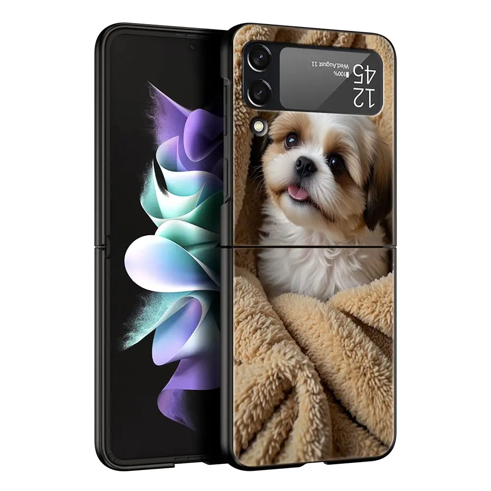 Shih Tzu Painting Cute Animal Phone Case - Folding PC Hard Cover