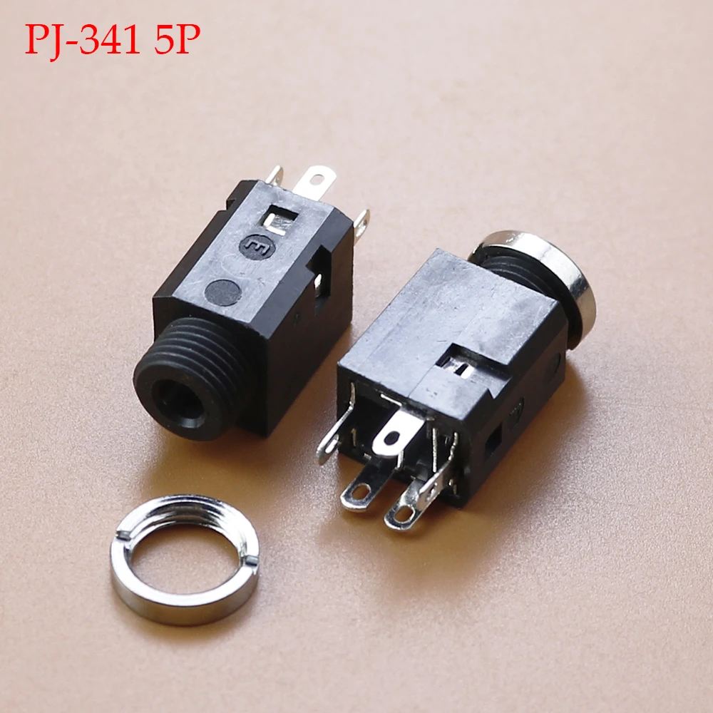5 Pieces PJ324 PJ325 PJ301 PJ376 PJ341 3/4/5 Pin 3.5mm Stereo