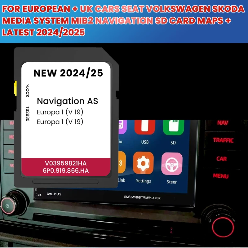 Latest Version Europe + UK GPS SD Card for SEAT Volkswagen Skoda Media System MIB2 Navigation SD Card gps map navigation sd cards