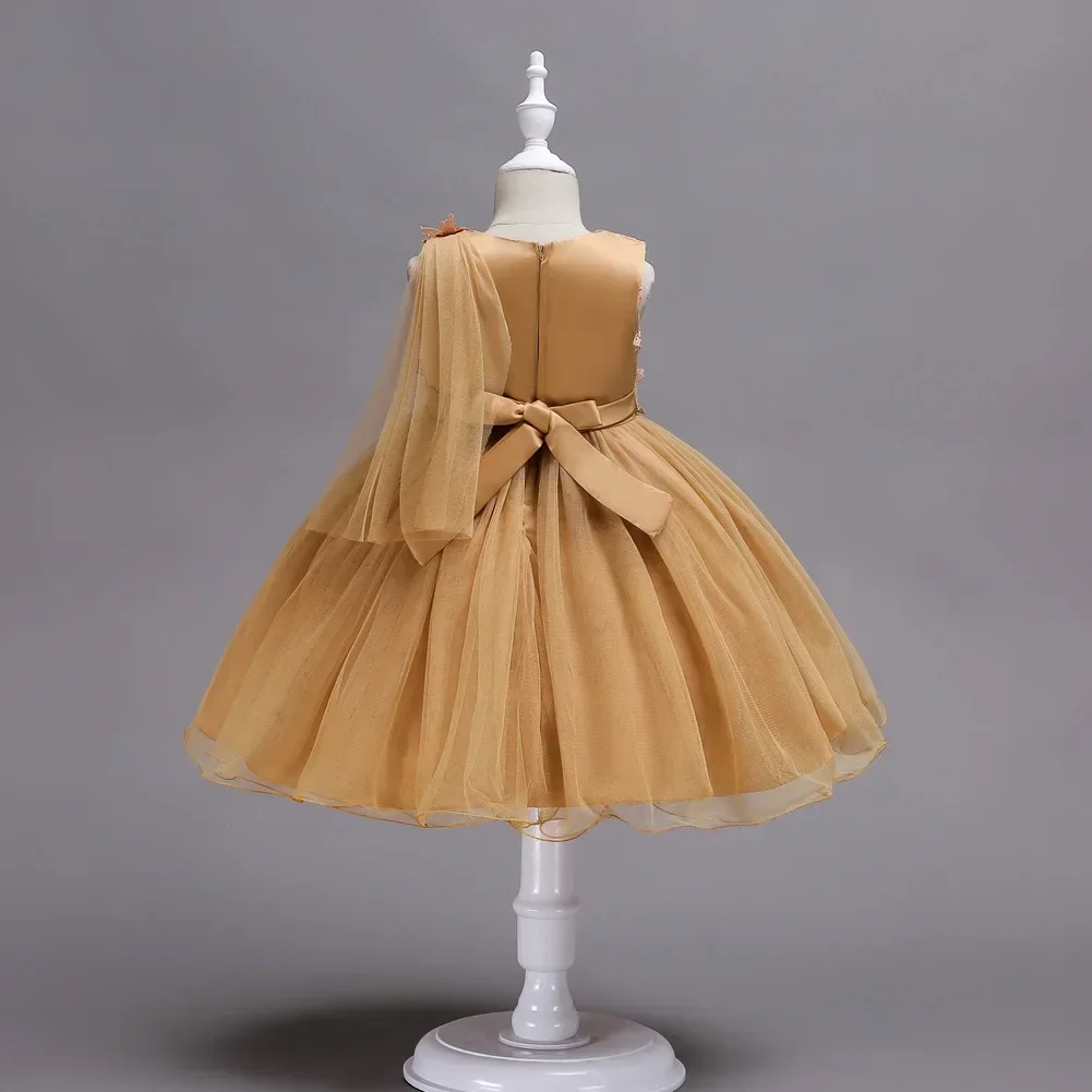 Flower Girl Dress Wedding Infantil Fancy Princess Costume for Kids Party