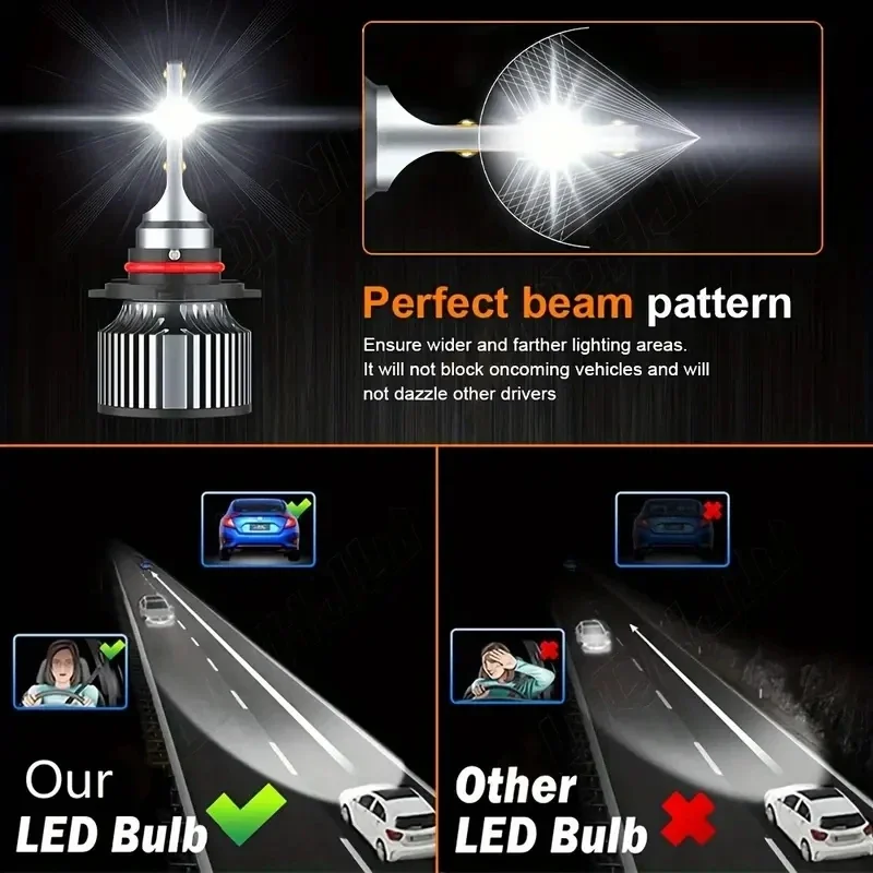 TCYATO 자동차 조명 12000lm LED 헤드라이트 전구 H1 H7 H11 9005HB3 9006HB4 20 코어 고출력 조명 12v