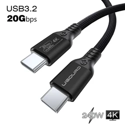 High-Speed 240W 20Gbps USB-C Data & Charging Cable - 3m - 5m (USB3.2 20G 240W 4K)