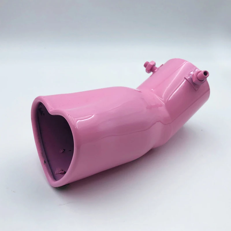 Brand New Universal Pink Heart Shaped Stainless Steel Car Exhaust Pipe  Muffler Tip Trim Staight