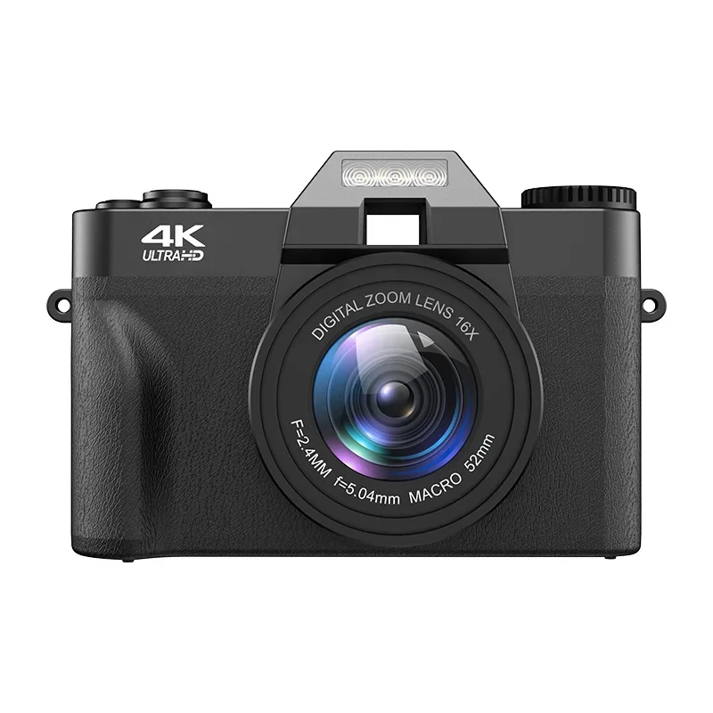 4K High Definition Digital Camera R9 with Wifi External Lens Mounting Student Digital Video Camera Retro Style Vlog