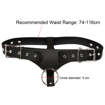 Leather Butt Plug Harness with Cock Ring Men Male Chastity Belt Device for Anal Plug Adult Sex Toys Open Crotch Panties Lingerie 6