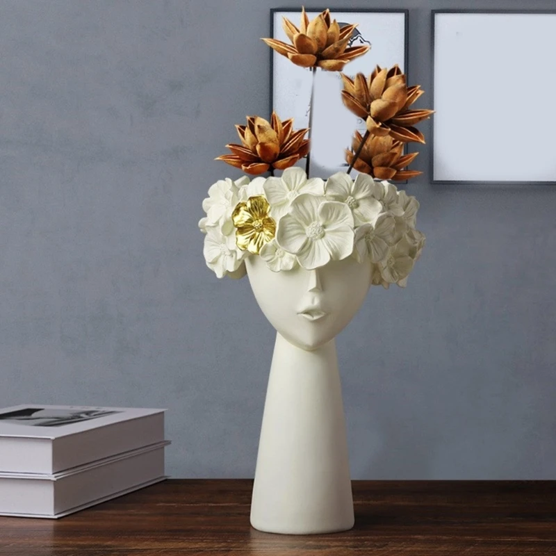 Flower Girl Silicone Mould for Flowerpot Vase Mold Concrete Cement Epoxy Resin Mold Casting Tool DIY Craft Garden Decors