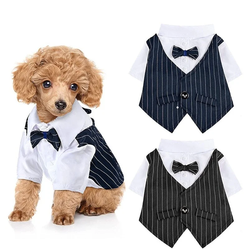 Dog Clothes Cat Small Suit Dress Summer Thin Section Return Poodle Festival Birthday Party Clothing Jacket Coat |