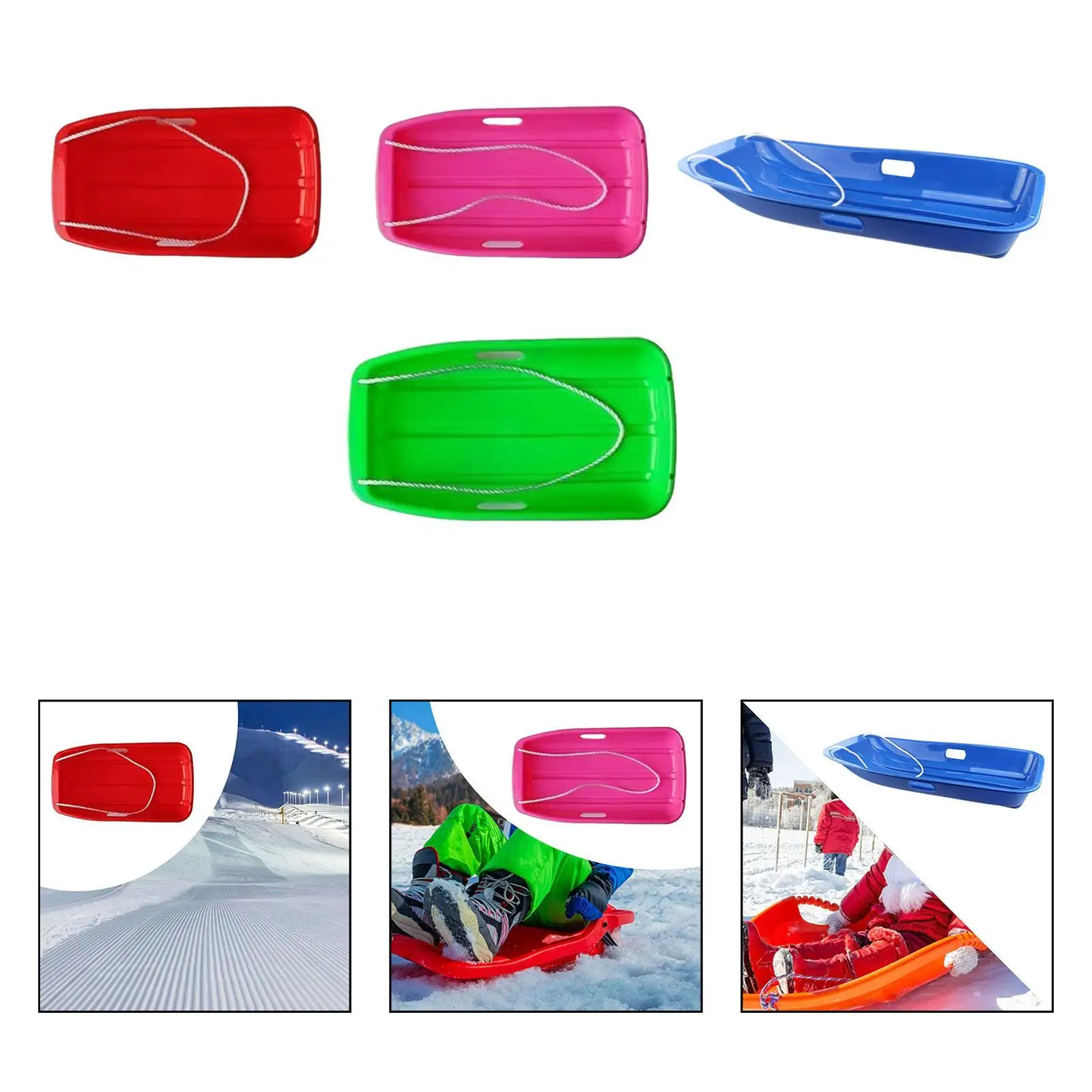 Winter Snow Sled for Adults Toboggan Multifunction Snow Toy Sandboard Sled for Lawn Holiday Garden Outdoor Activities