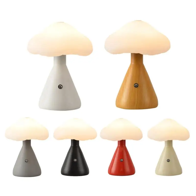 

Mushroom Lamp Cordless Nightlight Portable LED Mushroom Desk Lamp Rechargeable Atmosphere Table Lamps For Bedroom liiving room