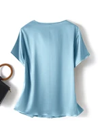 Women Summer Blouses ZANZEA 2024 Fashion Satin Tops Short Sleeve Blusas Female O Neck Casual Home Wear Tunic Chemise Oversized - Image 2