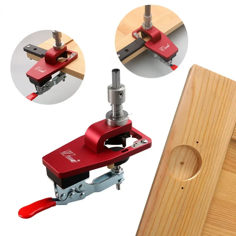 35mm Concealed Hinge Drilling Jig Guide Hinge Hole Drilling Guide Carpenter Woodworking Tool Hole Opener Locator Door Cabinet