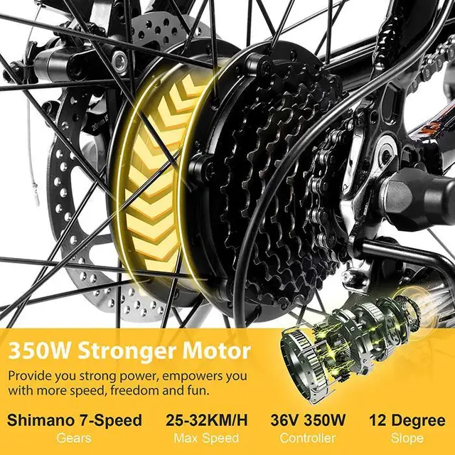 26inch E-bike Bicycle Adult Electric Mountain Bike Disc Brake Lithium Battery 7 Speed Gear 36V/8Ah Lithium Ion Battery 6