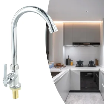 Sink Cold Taps Faucet Kitchen Sink Faucet Single Lever Hole Tap Cold Water Kitchen Faucet Single Cold Sink Vertical Faucet 1