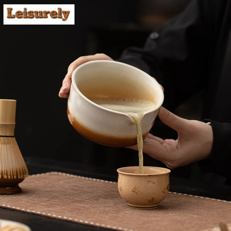 Kiln-change Wave Crescent Moon Matcha Bowl Ceramic Tea Craft Stand Tea Brush Support Song Dynasty Teapot Tool Teaset Accessories