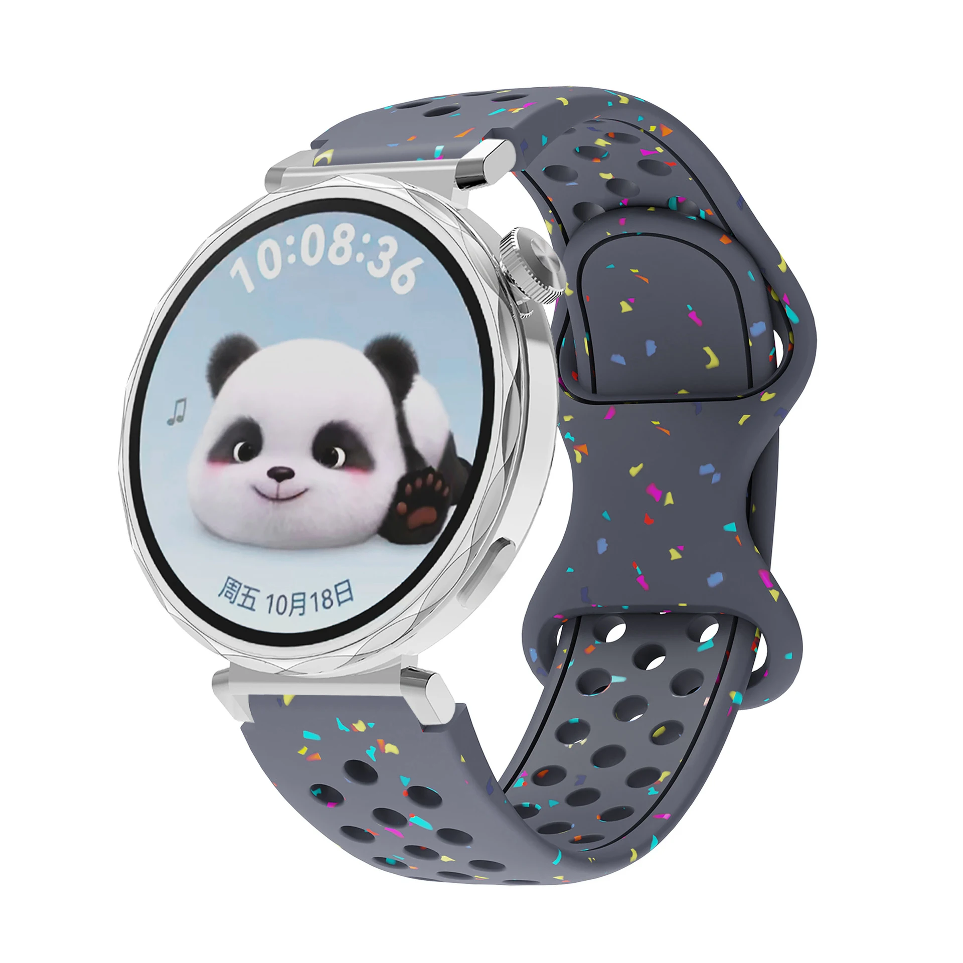 Women's 18mm Sport Silicone Breathe Strap Bracelet - Elegant Wristband