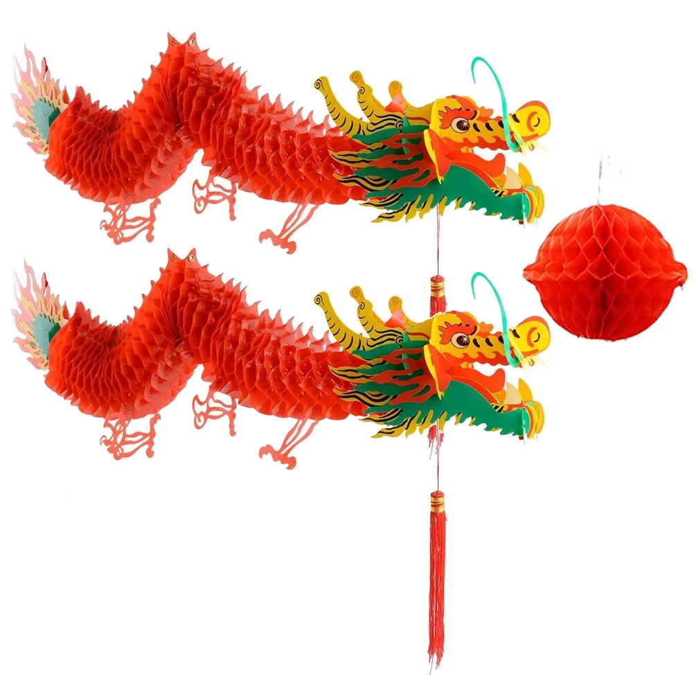 

Chinatown Decoration Dragon Hanging Spring Festival Pendant Lantern Chinese New Year Paper Ornament Indoor Outdoor Decorations