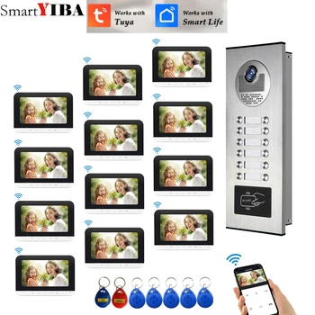 SmartYIBA 투야 스마트 비디오 인터콤, 아파트 비디오 인터폰 초인종 카메라, 가정 보안용 와이파이 비디오 인터콤, 7 인치