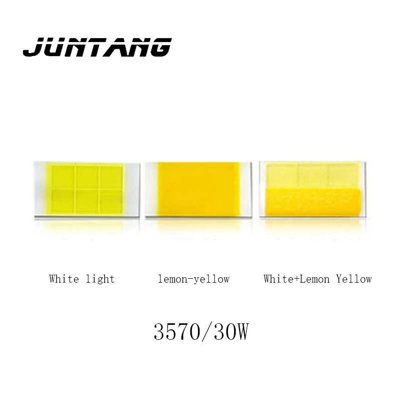 30W high brightness LED car light CSP3570 white+lemon yellow dual color ceramic beads 9-10V