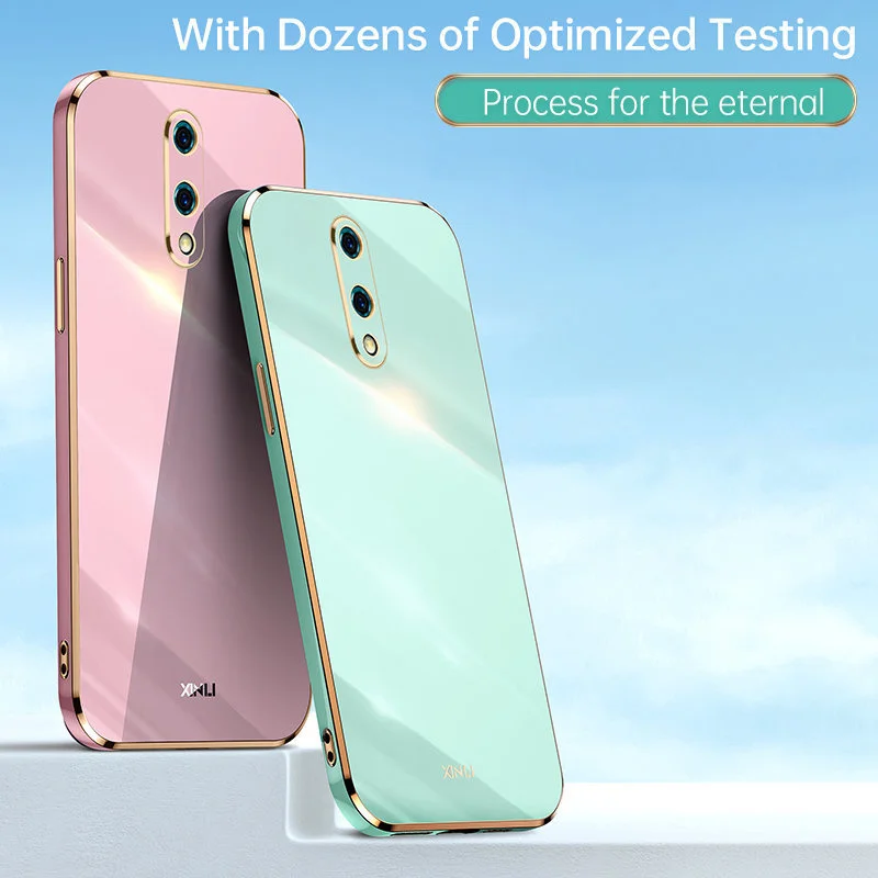Sleek Shockproof Silicone TPU Phone Case - Soft Back Cover in Plating Design