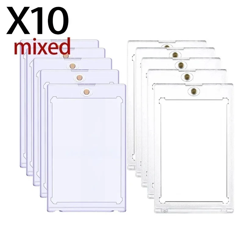 Card Protector Idol Card Protector Photo Card Holder 1/2/3/5/10 Pcs 35PT PS Plastic Hard Magnetic Card Protector for Kpop Idol Photo Trading Card Photocard Sleeves Display Case