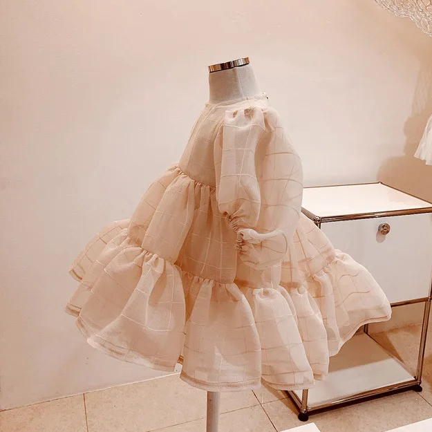 Children's Spring and Autumn Baby Puff Gauze Dress Girl's Dress Baby Princess Little Girls Dresses