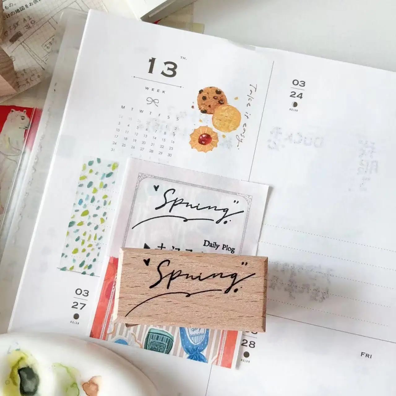 Vintage Spring Memories Holzstempel für DIY Scrapbooking Fotoalbum Kartenherstellung – Detail 9