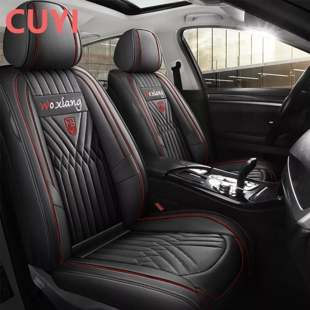 Universal Car Front Seat Covers PU Leather Seats Cover Waterproof Non