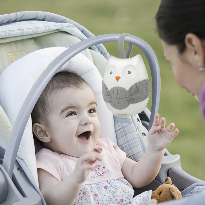 Newborn Owl White Noise Machine Aid Baby Sleeping Monitors Speaker Light Music Player For Appeasing Crying Child 0-3 Y