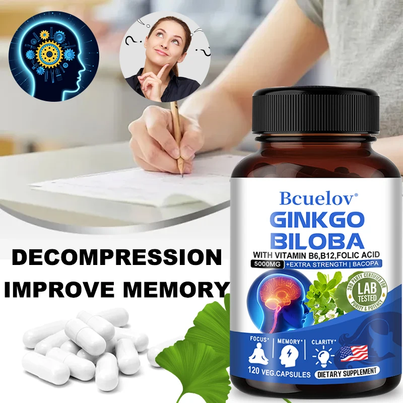 

Organic Ginkgo Biloba Extract - Memory Supplement - Supports Brain Function and Cognition in Men and Women