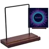 Tabletop Record Holder, Solid Wood Now Playing Vinyl Record Stand Display, Vinyl Holder, Vinyl Stand for Albums Display Rack 1