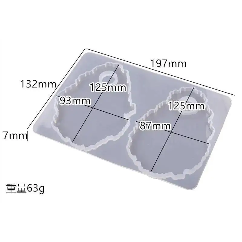 DIY Handmade Creative Crystal Epoxy Molds Resin Makeup Tray Dish Irregular Agate Mirror Silicone Mold Art Accessories Supplies