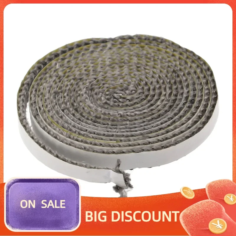 Fiberglass Self Adhesive Glass Seal Stove Fire Rope Heat Ex-changer Furnace Kiln Seals High Temperature Sealing Strip 10/15MM