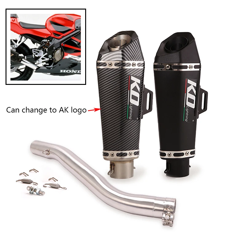 

For Honda CBR600 F4i 2001-2007 Motorcycle Exhaust System Middle Connect Section Slip On 51mm Muffler Tail Pipe With DB Killer
