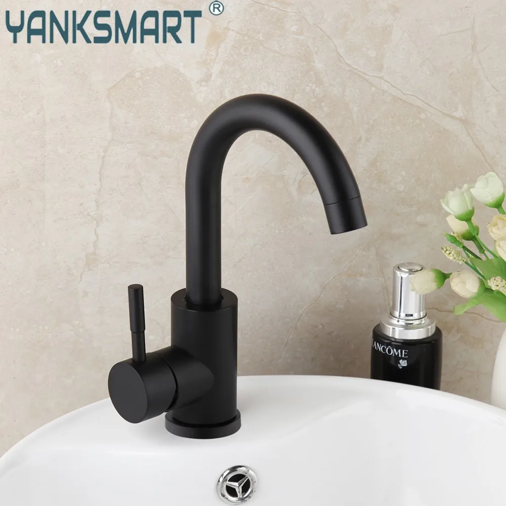 

YANKSMART Bathroom Faucet Basin Sink Deck Mounted Kitchen Faucets Washbasin Bathtub Single Handle Hot And Cold Mixer Water Tap