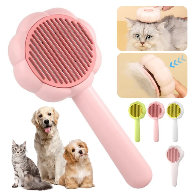 Peigne pour animaux (Rose), Massage Brosse pour chat, Brosse pour