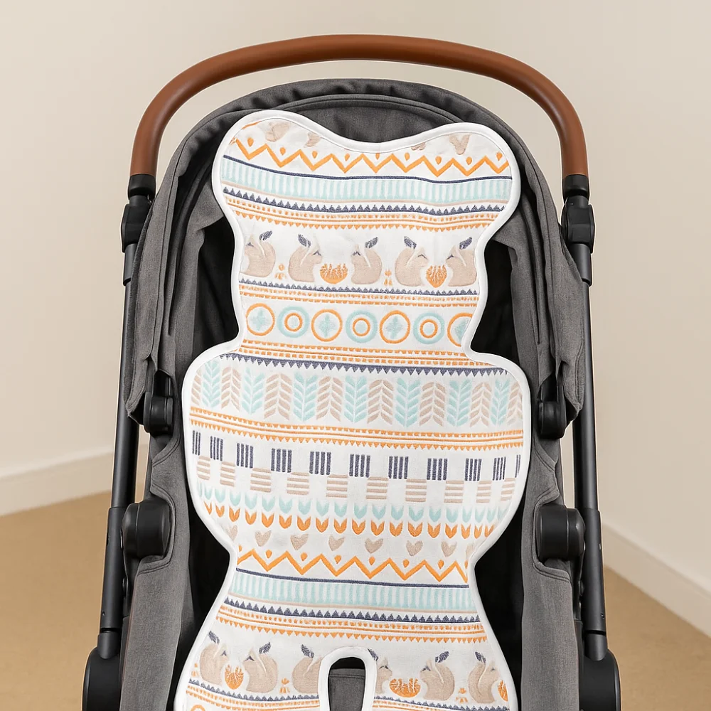 Sweet Soft Baby Stroller Cooling Pad Cute Breathable Baby Stroller Cushion Car Seat Pram Cushion Pushchair Car Mat Summer