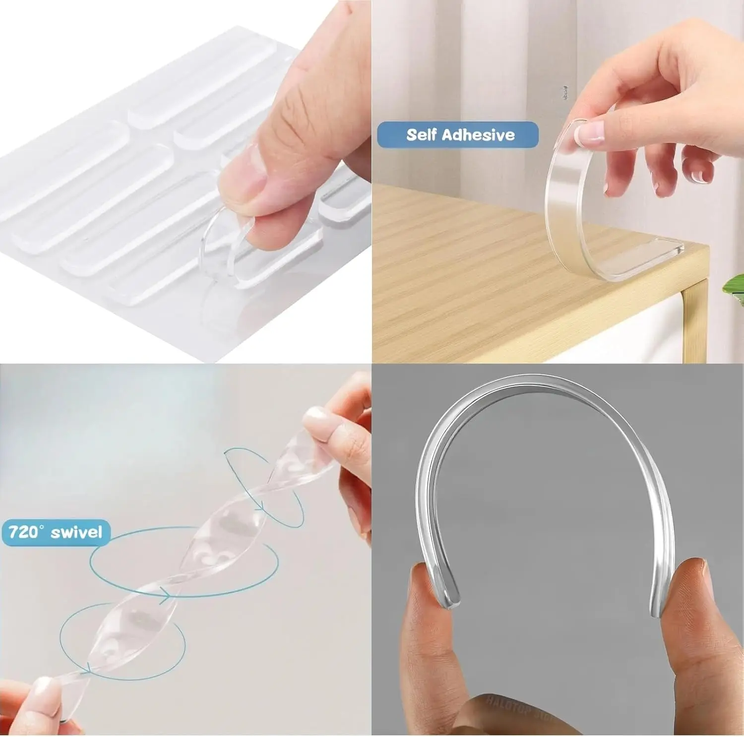 Cupboard Door Stoppers Silicone Strip Self-Adhesive Door Bumper Cabinet Buffer Pads for Sound Dampening Drawer Protect Furniture